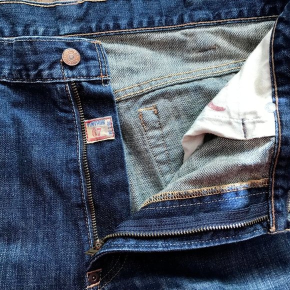 Polo Ralph Lauren Mens Jeans 38x34 Vintage 67 Blue Denim 100% Cotton Med Wash - Picture 10 of 11